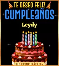GIF Te deseo Feliz Cumpleaños Leydy